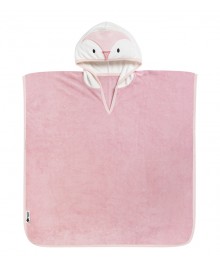 Toalla poncho Percy the pinguin Rosa